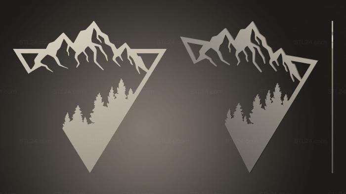 2D (Mountains, 2D_0141) 3D models for cnc